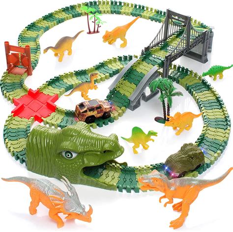 Dinosaur Track Toys 200 Pcs Create A Dinosaur World Road Race