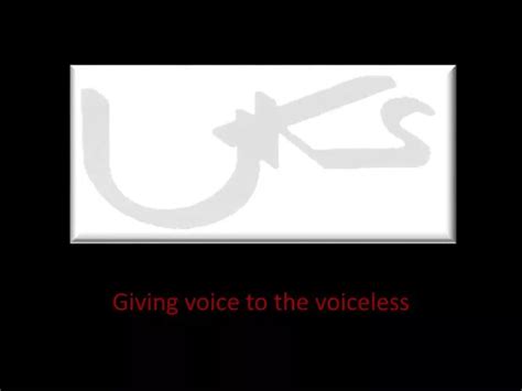 Ppt Giving Voice To The Voiceless Powerpoint Presentation Free Download Id5191612