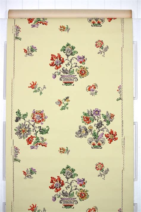1950s Floral Vintage Wallpaper Hannahs Treasures Vintage Wallpaper