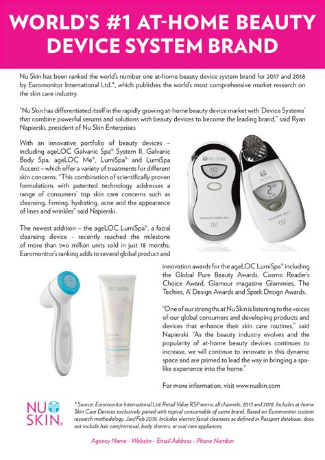 Nu Skin Worlds 1 At Home Beauty Device System Brand In 2017 And 2018