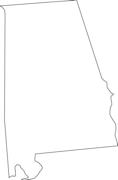 Alabama Clipart Outline Alabama Outline Transparent Free For Download