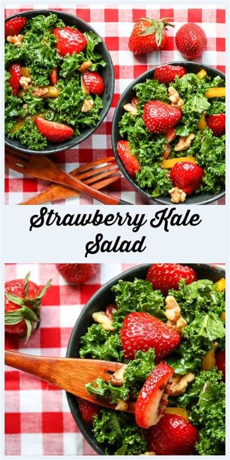 Fresh And Healthy Strawberry Kale Salad The Food Blog