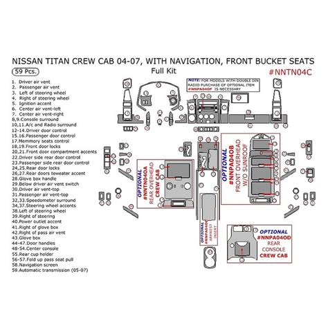 Nissan Titan Dashboard Parts