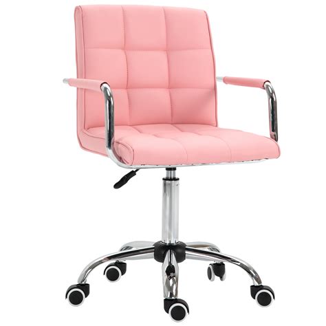 Maximum lumbar support provided by the mid back design. Vinsetto Executive PU Swivel Office Chair Armchair With ...