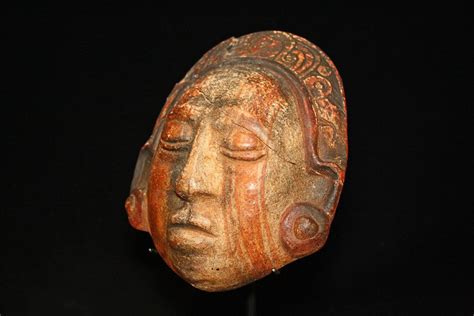 Pre Columbian Ritual Mask Inca Peru Collectors Estate Clay Peru For Sale