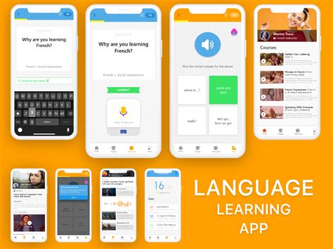 Language Learning App Full Ui Kit Behance