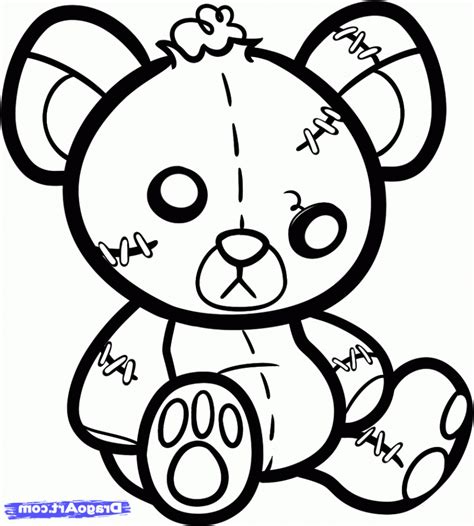 Adobe illustrator 10, eps illustrator 10, pdf, svg, andtransparent png. Gangsta Teddy Bear Drawing | Free download on ClipArtMag