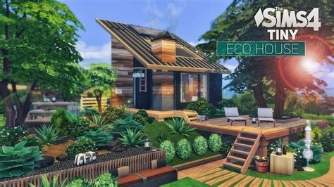 🍏 Tiny Eco House • Modern Interior No Cc The Sims 4 Stop Motion