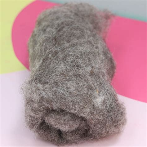 Grey Carded Needle Felting Wool Jacob Carded Sheets Lincolnshire