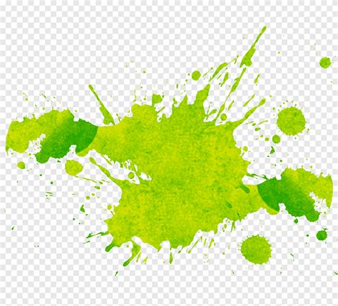 Green Paint Splatter Watercolor Painting Microsoft Paint Splash