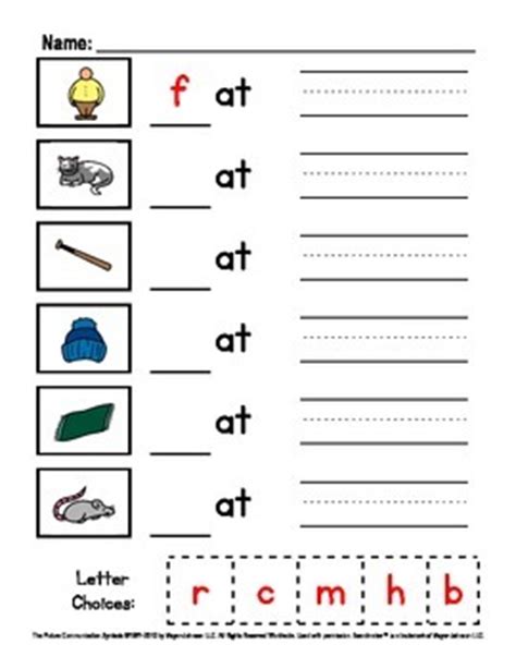 Teach your child this english vocabulary words with pictures and help them to write and speak easily. Word Family Worksheets (3 Letter Words) by Lauren Erickson | TpT