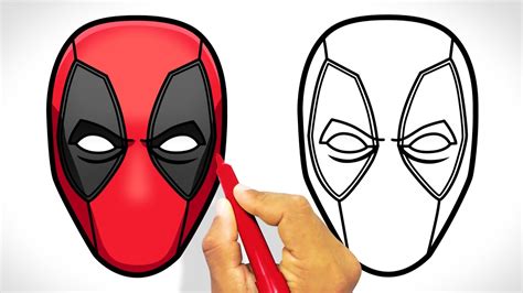 Como Desenhar A Máscara Do Deadpool Como Dibujar La Máscara De Deadpool Youtube