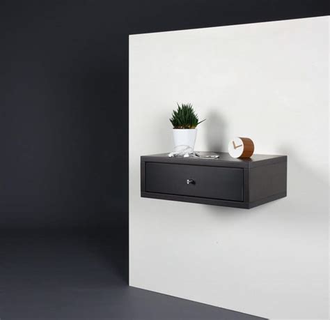 Maybe you would like to learn more about one of these? Black floating bedside table with 1 drawer / Modern hall ...