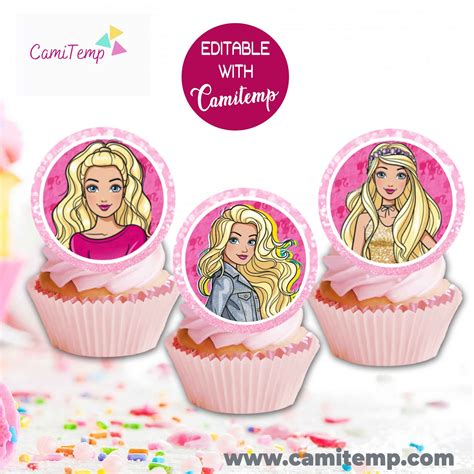 Printable Barbie Cupcake Toppers Steticlounge Br