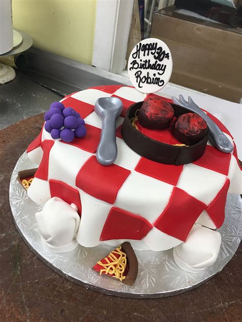 ← back to celebration cakes. Italian Dinner Birthday Cake - Montilio's Bakery