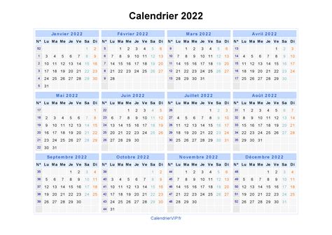 Calendrier Mensuel 2022 à Imprimer Blog Calendrier Semaines 2022 All