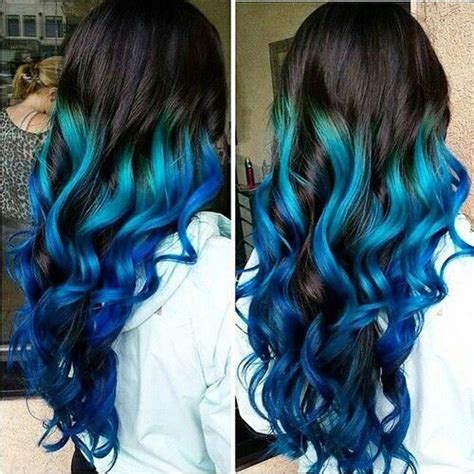 Beautiful Blue Dyed Hair Blueombre Dyed Hair Gorgeous Hair