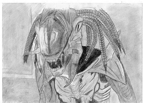 Alien Drawing Easy Simple Predator Drawing How To Draw Predators Step