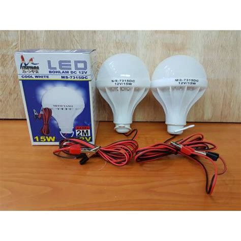 Lampu LED DC 12v 15 watt Bohlam Untuk Aki atau Solar Cell Emergency