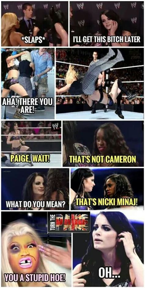 Paige Vs Nicki Minaj Wrestling Memes Nicki Minaj Paige