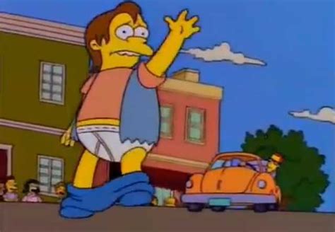 Nelson Saludando En Ropa Interior Siendo Humillado The Simpsons