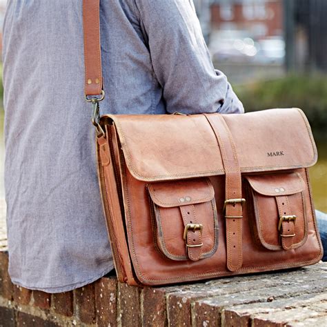 Personalised One Strap Leather Satchel By Paper High