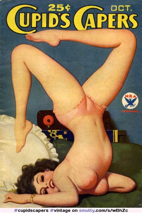 Cupidscapers Vintage Pulp Art Drawing Curvy Magazinecover Bookcover Nonnude Smutty Com