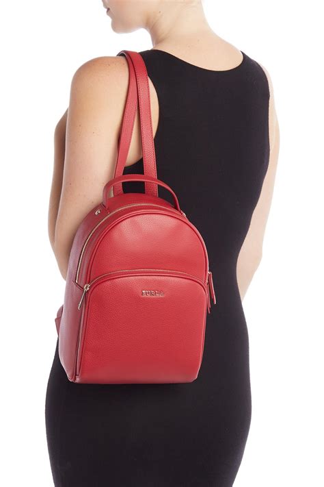 Furla Frida Leather Backpack In Red Lyst