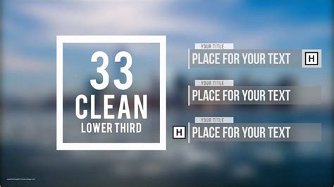 33 Free after Effects Templates Of Adobe after Effects 33 Clean Lower