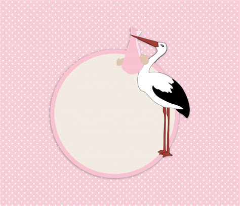 Stork Baby Shower Card Free Stock Photo Public Domain Pictures