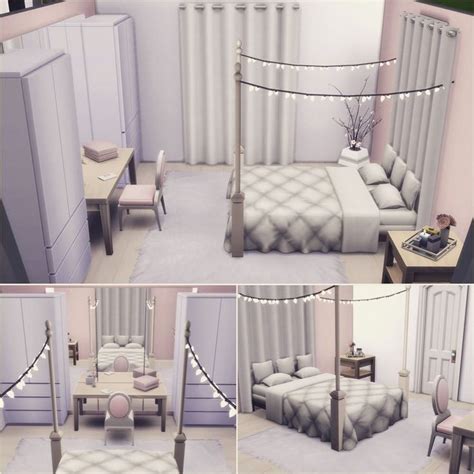 The sims sims cc camping wallpaper muebles sims 4 cc sims 4 clutter sims 4 gameplay sims community sims mods sims 4 custom. ID Sims 4 : Tinazebra on Instagram: "Bedroom « Gray and ...