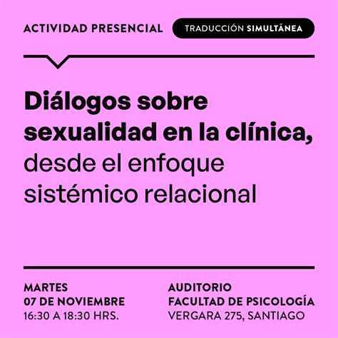 Diálogos Sobre Sexualidad En La Clínica Desde El Enfoque Sistémico Relacional Facultad De