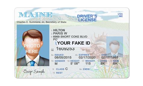Maine Fake Id Template V2 Your Fake Id Templates