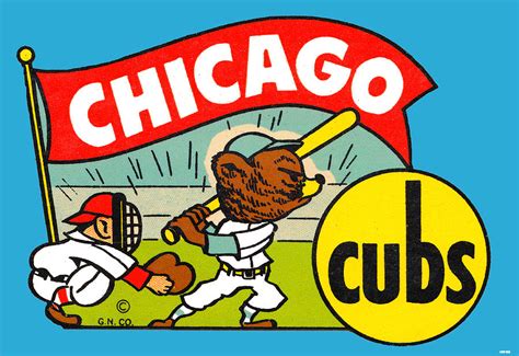 1950 Chicago Cubs Cartoon Art Print Mixed Media By Row One Brand Pixels