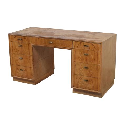 65 Off Vintage Wood Nine Drawer Desk Tables