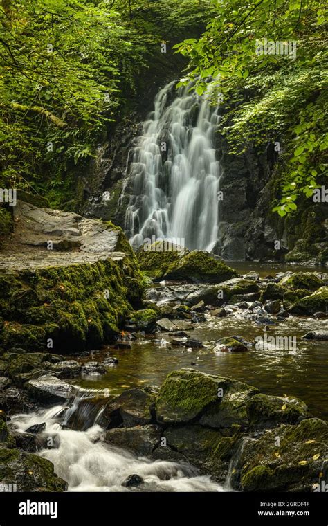 Gleno Waterfall Larne Northern Ireland Stock Photo Alamy