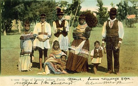 Group Of Seminole Indians Florida Stock Image Look And Learn