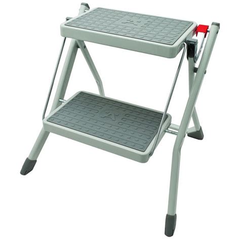 Kitchen Folding Step Stool With 2 Steps And Hanging Bracket Finished