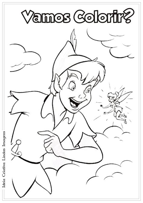 Peter Pan Para Colorir