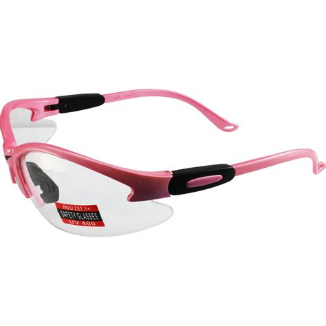 pink cougar women safety glasses clear lens