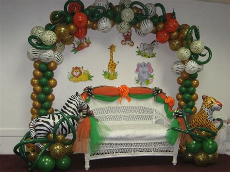 Welcoming baby caleb houston rockets theme baby shower. SAFARI theme | Balloons, Balloon decorations, Baby shower ...