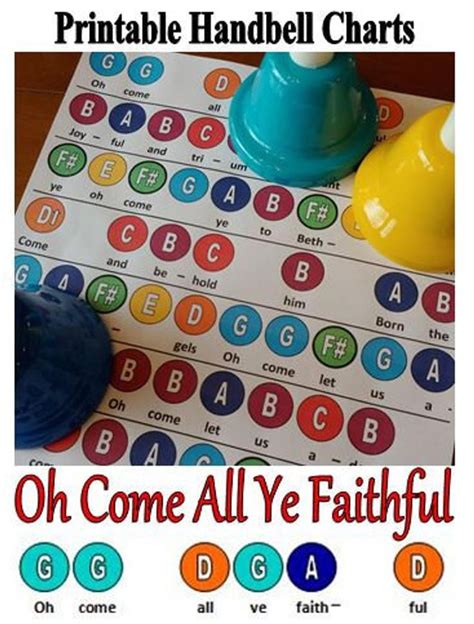 Oh Come All Ye Faithful Handbell Chart Etsy Christmas Songs For