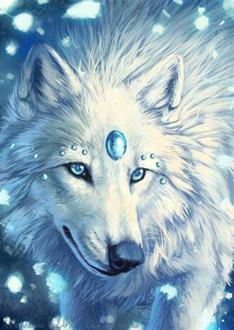 White Wolf With Images Fantasy Wolf Wolf Art Wolf Painting