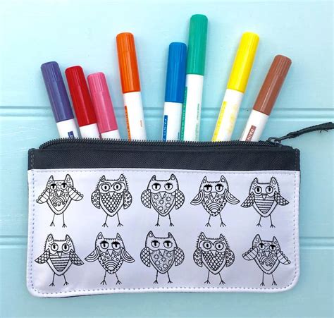 Skull Pencil Case To Colour In By Pink Pineapple Home And Ts