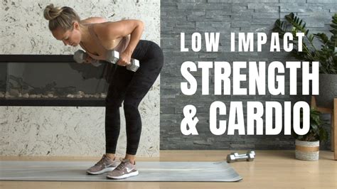 Low Impact Hiit Strength Cardio Workout With Weights Youtube
