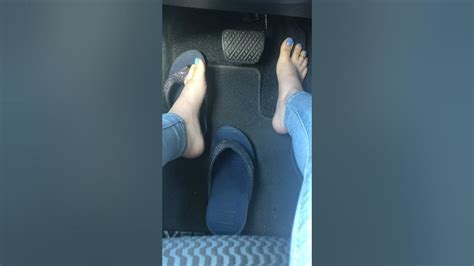 Flip Flop Pedal Pumping With Pink And Purple Toes Youtube