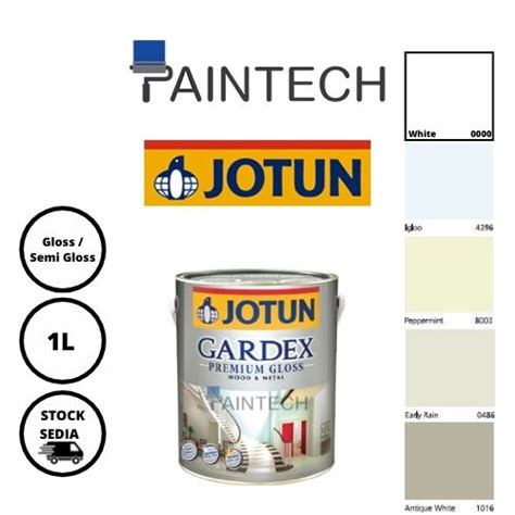 Jotun Gardex Premium Gloss Wood And Metal White Paint Cat Minyak Untuk