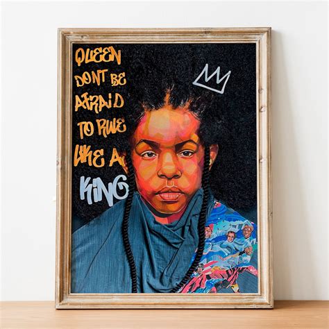 Black Girl Print Black Queen Art Black History Etsy