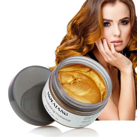Buy Natural Hair Wax Color Styling Cream Mud Adofect Natural Hairstyle Dye Pomade Temporary