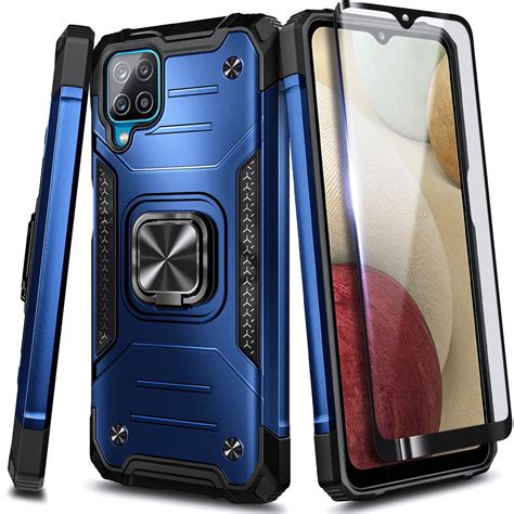 Nagebee Case For Samsung Galaxy A12 With Tempered Glass Screen